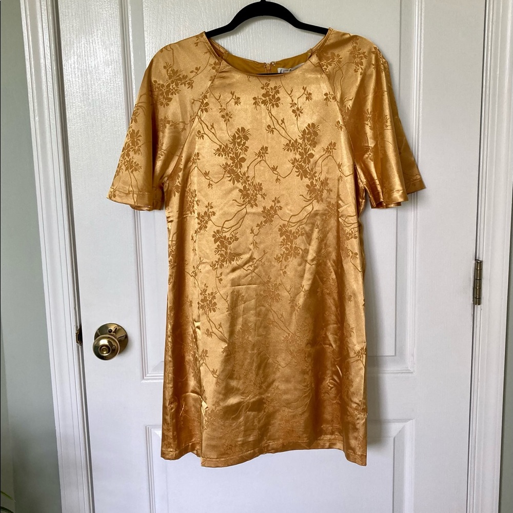 Asos gold mini dress